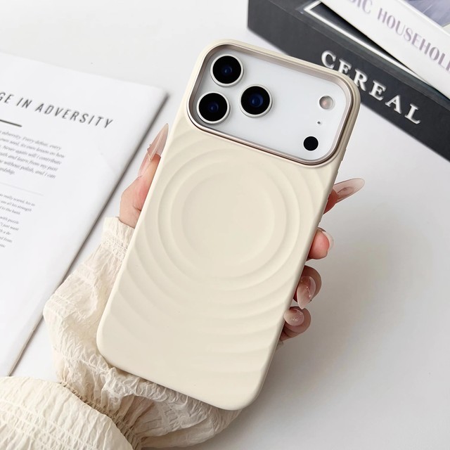 Water Ripple Design Silicone Phone Case Fashionable Shockproof N52 Powerful Magnetic Phone Cases