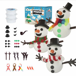 Bview Kit de fabrication de bonhomme de neige de Noël-Ensemble de bricolage en argile sèche <span class=keywords><strong>à</strong></span> l'air pour enfants Meilleure vente sur <span class=keywords><strong>Amazon</strong></span> - Product Image 5