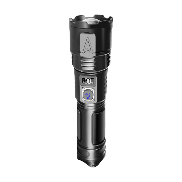 3300 Lumens High Power Tactical Flashlight USB Rechargeable Zoom 5 Modes LED Torch for Outdoor Emergency