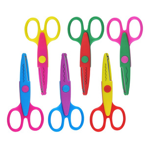 Children's Safety Scissors Colored Plastic Decorative Craft Scissors For Students Diy 5 Inches - Product Image 1