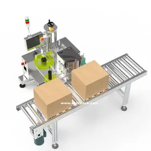 Automatic Online Printing Labeling Machine Automatic Logistics Carton Box Online Printing And Apply System Labeling Machine Label Applicator