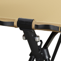 Nouvelle arrivée Lit de camping simple en aluminium pour l'extérieur Lit pliable léger avec porte-gobelet