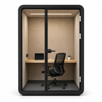 Cabine de réunion modulaire insonorisée et silencieuse, grande taille, pour une personne, mobile, utilisable en bureau, hôtel ou espace commercial