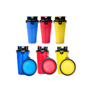 Independent Chamber Design Contain Food And Water Same Time Collapsible Dog Bowl Pet Water Bottle Portable - Product Image 6