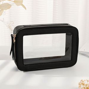 Elegant Portable Travel Makeup Case Fashion PU Cosmetic Organizer with Zipper Closure for <b>Toiletry</b> <b>Storage</b> Solution - Product Image 4