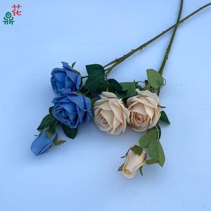 Rosas Artificiales Carola de Reunión, Flores de Seda Realistas de Estilo Europeo para Decoración de Bodas - Product Image 3