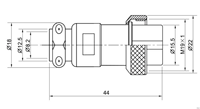 20M-4A Gerader wasserdichter Stecker GX20 2-12-poliger Rundflansch-Kabelst ecker Stecker Luftfahrt stecker