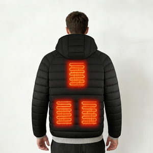 <span class=keywords><strong>Giacca</strong></span> Riscaldata da Uomo AQTQ, Cappotto con Cappuccio Elettrico Ricaricabile USB, Caldo e Isolante per Attività Invernali all'Aperto e Sci - Product Image 2