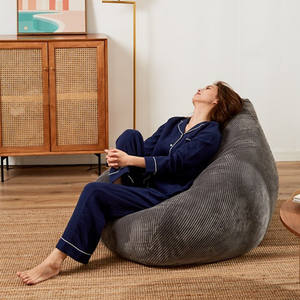 ปลอกเก้าอี้โซฟาบีนแบ็กกระเป๋าในร่ม,ผ้าคลุมบีนแบ็กเบาะขนาดใหญ่สำหรับผู้ใหญ่ผ้าคลุมบีนแบ็กทรงลูกแพร์ - Product Image 3