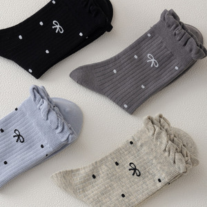 Calzini in cotone stile bubble per ragazze con graziosi pois. Calzini in Cotone per Studenti con Tacco Alto per Inverno <span class=keywords><strong>e</strong></span> Autunno - Product Image 3