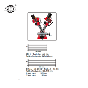 Mesin Bor Mikro SX1L dengan Meja Kerja Panjang 400x145mm, Kecepatan Spindle Variabel, Mesin Frais SIEG - Product Image 3