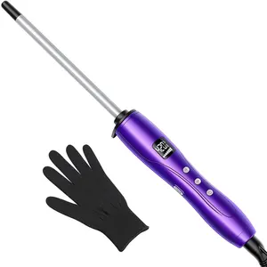 Adjustable Temperature 3/8 Inch Small Curling Iron Wand Ceramic Small 9mm Barrel Curling Iron