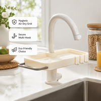 Organisateur d'évier de cuisine pivotant, support pour éponge, pour évier de cuisine et tuyau de salle de bain