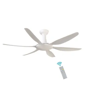 Commercial Easy Installation Lighting Industrial White Plastic Remote Cmc Ceiling Fans 56" For Indoor