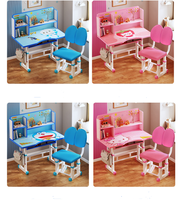 Ensemble chaise et bureau pour enfants LanRong LRDS005, hauteur réglable, siège rembourré doux, écologique, durable, pour l'école
