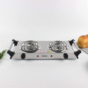 Electrodomésticos <span class=keywords><strong>de</strong></span> <span class=keywords><strong>Cocina</strong></span>, Hornilla Eléctrica Portátil Multifuncional <span class=keywords><strong>de</strong></span> Acero Inoxidable con Dos Quemadores e Indicadores Luminosos - Product Image 3