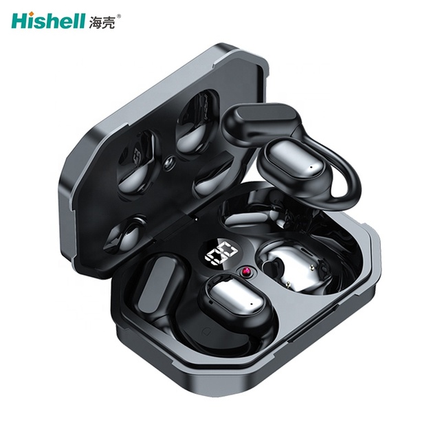 Support Custom Logo Ear-hook Touch Earphones Hifi Sound Digital Display TWS Wireless Earbuds JR06