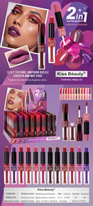 Ensemble de maquillage 2-en-1 : Rouge à lèvres et brillant à lèvres – Fabricant, logo personnalisé, marque privée, cosmétique tendance - Product Image 6