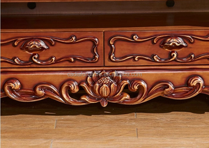 Europeo design antico soggiorno mobili <span class=keywords><strong>Tv</strong></span> stand di lusso stile in legno intagliato pesce modello <span class=keywords><strong>tv</strong></span> stand tavolo - Product Image 4