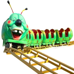 Professional factory mini wacky worm roller coaster for sale indoor kids roller coaster wheels