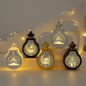 Ramadan Lantern Candle Holder Lantern Eid Table Lamps Arabic Lantern for Home Muslim Islamic Ramadan Decorations 2024