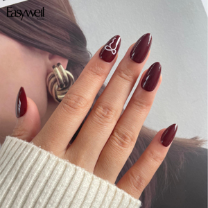 <span class=keywords><strong>Uñas</strong></span> postizas de gel suave Easywell, diseño de almendra roja, <span class=keywords><strong>en</strong></span> caja, venta al por mayor, <span class=keywords><strong>uñas</strong></span> acrílicas a presión - Product Image 2