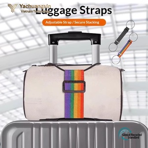 <b>Adjustable</b> Webbing <b>Strap</b> with Metal Rings for Bag Accessories Black 3-Pack - Product Image 2