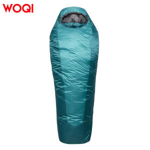 Sac de couchage Woqi Mummy 800g en nylon respirant pour temps chaud, camping en plein air pour adultes, bleu paon - Product Image 5