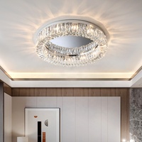 Plafonnier LED de luxe moderne Lustre en cristal simple pour la décoration intérieure pour la chambre à coucher et le restaurant pour le salon