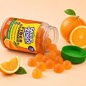 Natural Fiber Gummies Prebiotic Nutrition Formula Provide Energy Daily Wellness No Sugar Vegan Orange Flavored Fiber Gummies - Product Image 1