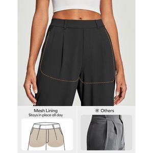 Womens Dress Pants Wide Leg High <b>Waist</b> <b>Elastic</b> Stretchy Anti Wrinkle Business Casual <b>Trousers</b> Slacks - Product Image 4