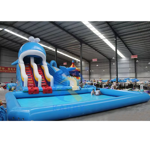 Thương mại <span class=keywords><strong>Inflatable</strong></span> Công Viên Nước thiết bị PVC bé cá voi nhảy lâu đài trượt hồ bơi cho ngoài trời trò chơi dưới nước cho trẻ em Người lớn - Product Image 1