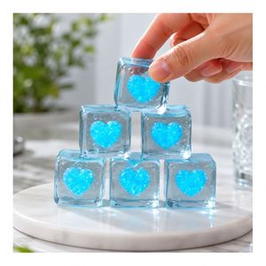 Wholesale Colorful Heart Squeeze Toy <b>LED</b> Cube Squishy Stress <b>Ball</b> Glow in Dark Fidget Sensory Kids Party Favors - Product Image 5