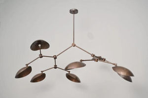 Lámpara de Techo de Latón Estilo Moderno de Mediados de Siglo, Hecha a Mano, Ajustable, con Múltiples Brazos, Lámpara Colgante de Diseño Vintage - Product Image 6