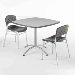Conjunto de Mesa de Bistró Redonda Moderna y Resistente para Exteriores, Muebles de Comedor de Aluminio para Patio, Mesa y Sillas de Jardín para Cafetería o Balcón - Product Image 3