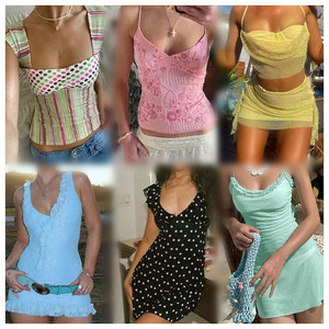 China Online Wholesale Supplier Short Top T-shirt Used Clothing Womens Dress Ropa de Mujer, Random Delivery Women <b>Clothes</b> Bales - Product Image 5