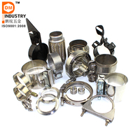 Collier de serrage robuste pour échappement en acier inoxydable, collier de serrage personnalisé pour échappement 2.5, 3.5, 3.0, 4.0 pouces, kit de colliers de serrage en V pour système d'échappement
