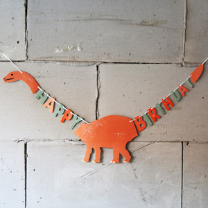 Dinosaur <strong>Happy</strong> Birthday Banner Garland Cartoon Dino Paper Bunting Flag Kids Boys Dinosaur Theme Birthday Party Decor Supplies - Product Image 4