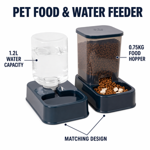 Distributeur d'eau et de nourriture portable en acier inoxydable et plastique pour chats et chiens, grande capacité, antidérapant, facile à nettoyer, vente chaude - Product Image 5