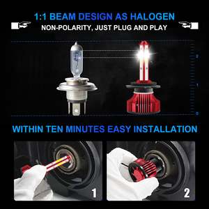 Système d'éclairage automobile F4 h7 h11 h4 led phares ampoule 9006 bus phares led éclairage pour véhicule voitures led phares 4 côtés - Product Image 4