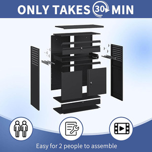 गृह कार्यालय के लिए JH-Mटेक लॉकिंग कैबिनेट धातु कैबिनेट 41.2 "साइड पेगबोर्ड टूल कैबिनेट स्टोरेज के साथ भारी शुल्क गैराज कार्यशाला - Product Image 2