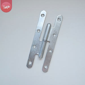 Charnières en acier S11025 SN à tête large pour portes intérieures, 4 trous, pointe à bille grande, pour salle de bain et cuisine, finition zinc blanc - Product Image 1