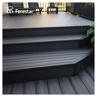 Platelage composite imperméable et durable en bois et plastique WPC extérieur à noyau creux Planche de terrasse en bois composite double couleur