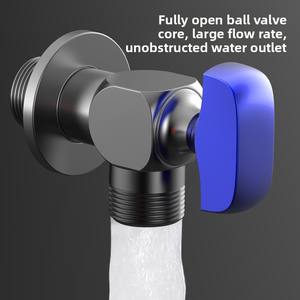 Robinet à bille épaissi au design moderne et épuré pour chauffe-eau domestique, avec noyau de 4 pouces, grand débit, pour eau froide et chaude - Product Image 2