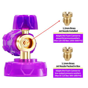 Pistolet pulvérisateur de mousse électrique en laiton Bear Crystal pour voiture, buse de mousse à pression réglable, canon à neige, raccord de mousse pour <span class=keywords><strong>Karcher</strong></span> Lavor - Product Image 5