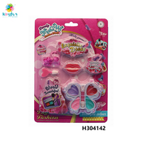 Ensemble de maquillage de jeu d'imitation pour filles - Jouets de beauté écologiques en plastique pour enfants, jeux de déguisements, Keyfun, à partir de 4 ans