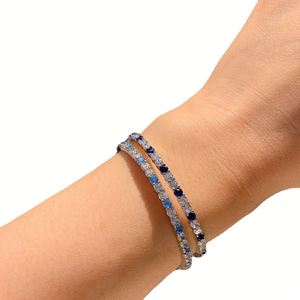Exquisite Jewelry Eco-friendly <b>Copper</b> Multicolor Zircon Fine Cuff <b>Bangles</b> for Premium Refined Everyday Elegant - Product Image 5