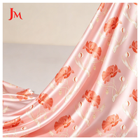 Tissu satiné en polyester soyeux de haute qualité, drapé, luxueux, imprimé sur mesure avec un motif floral pour robe femme