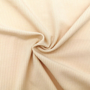 Tissu côtelé modal 2x2 50S, matière tricotée élastique à rayures pour t-shirts et hauts basiques pour femmes - Product Image 1