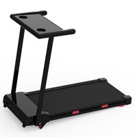 Tapis roulant à inclinaison automatique avec écran tactile LED, table d'ordinateur portable réversible avec capteur de fréquence cardiaque